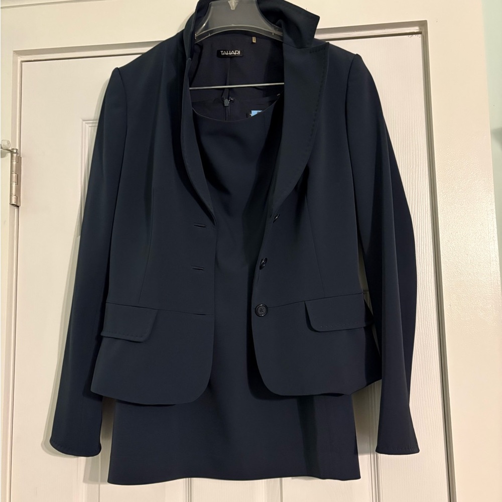 Blue Tahari suit-  Blazer and skirt Set